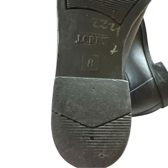 J Crew Womens Black Rubber Rain Ankle Boots Size 8 - Picture 7 of 9